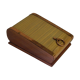Boîte vintage en bois pour cartes et jetons