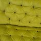 Ensemble 1960s canapé 2 places et 2 fauteuils en tissu vert chartreuse, pieds métal d'origine