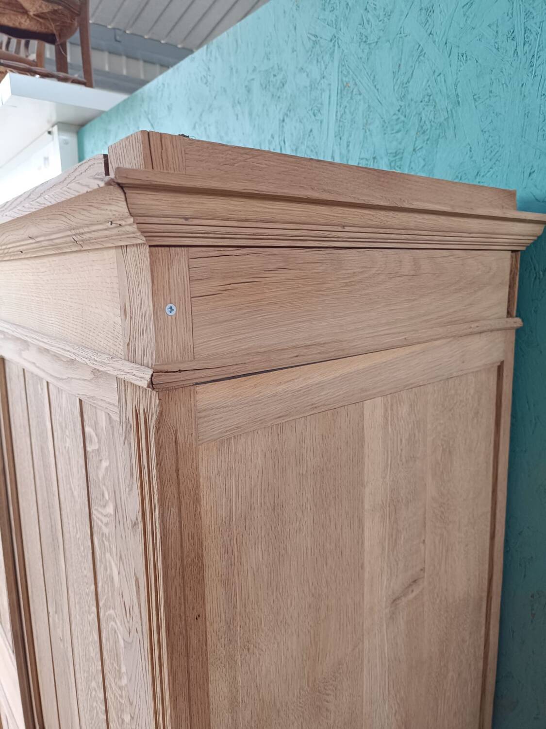 Raw oak cabinet