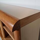 Enfilade/Credenza in oak and brushed brass, Italy, 1970