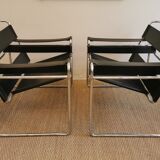 Armchairs design Vassily by Marcel Breuer Italian edition 80s