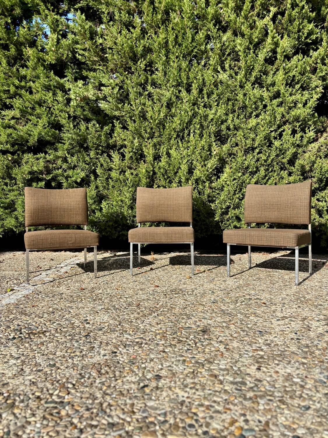 Set of 3 armchairs, 1970s.