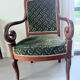 2 Fauteuils velours vert
