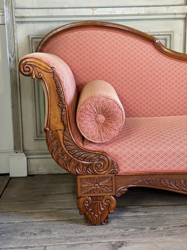 Pair of meridian in mahogany sculpted and plated mid-19th century