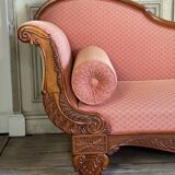 Pair of meridian in mahogany sculpted and plated mid-19th century