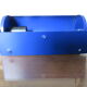 Ikea roll wall lamp model V413 in blue lacquered metal 1980