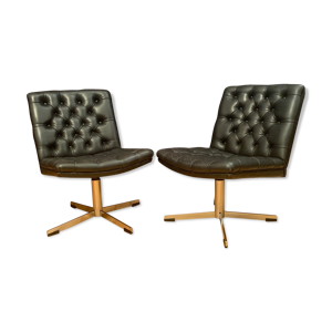 Paire de fauteuils pivotants,