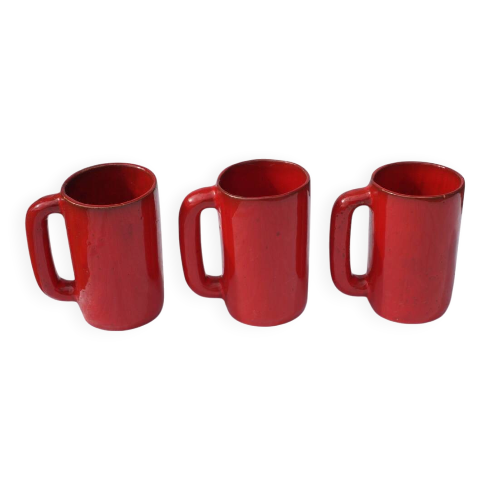 3 large mugs (tankards) from Vallauris, 1970s