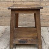 workshop stool in Burmese teak