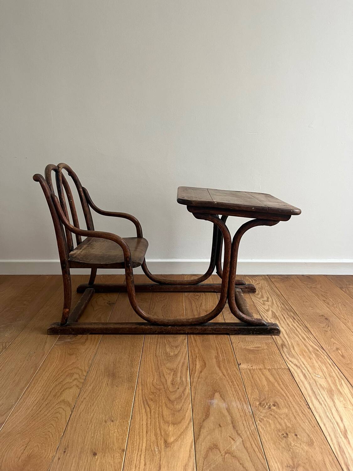 Antique school desk stamped Michael Thonet – early 20th century