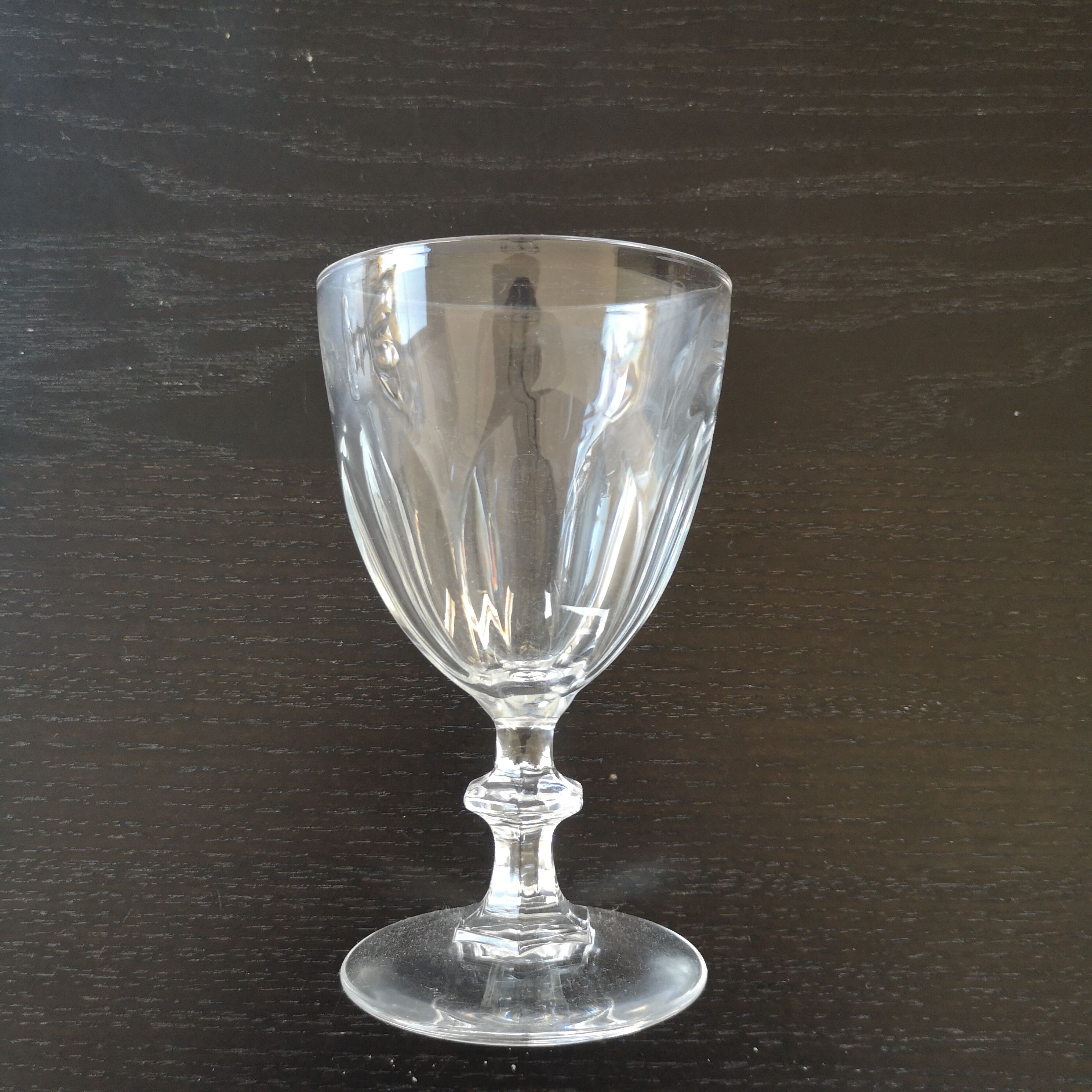 10 old crystal water glasses