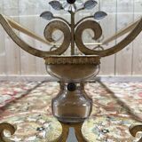 Gold metal and glass coffee table attributed to the BAGUÈS house.