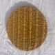 Flat round tray in slip with braided pattern signed FPP Vallauris J19 France vintage
