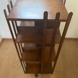 Swivel solid wood bookcase