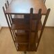 Swivel solid wood bookcase