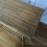 Table basse en rotin