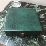 12 teaspoons - gold metal - Shell decoration - in their case