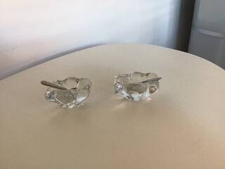 Crystal salt shakers daum