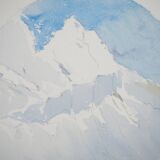 René LEVERD: Switzerland, Brüning Pass, Original signed watercolor