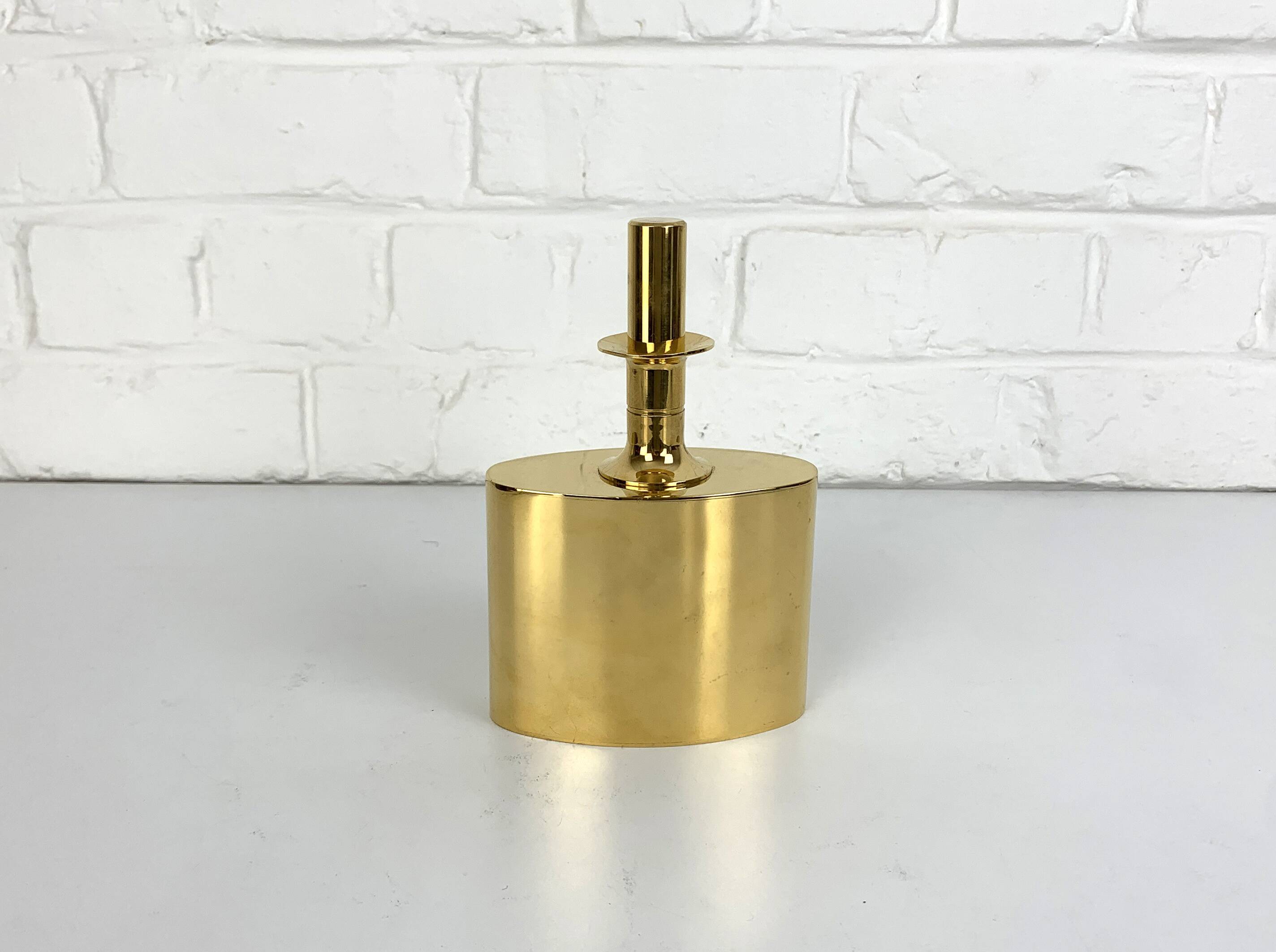 23 carat gold plated brass carafe, Pierre Forssell for Skultuna, 1960