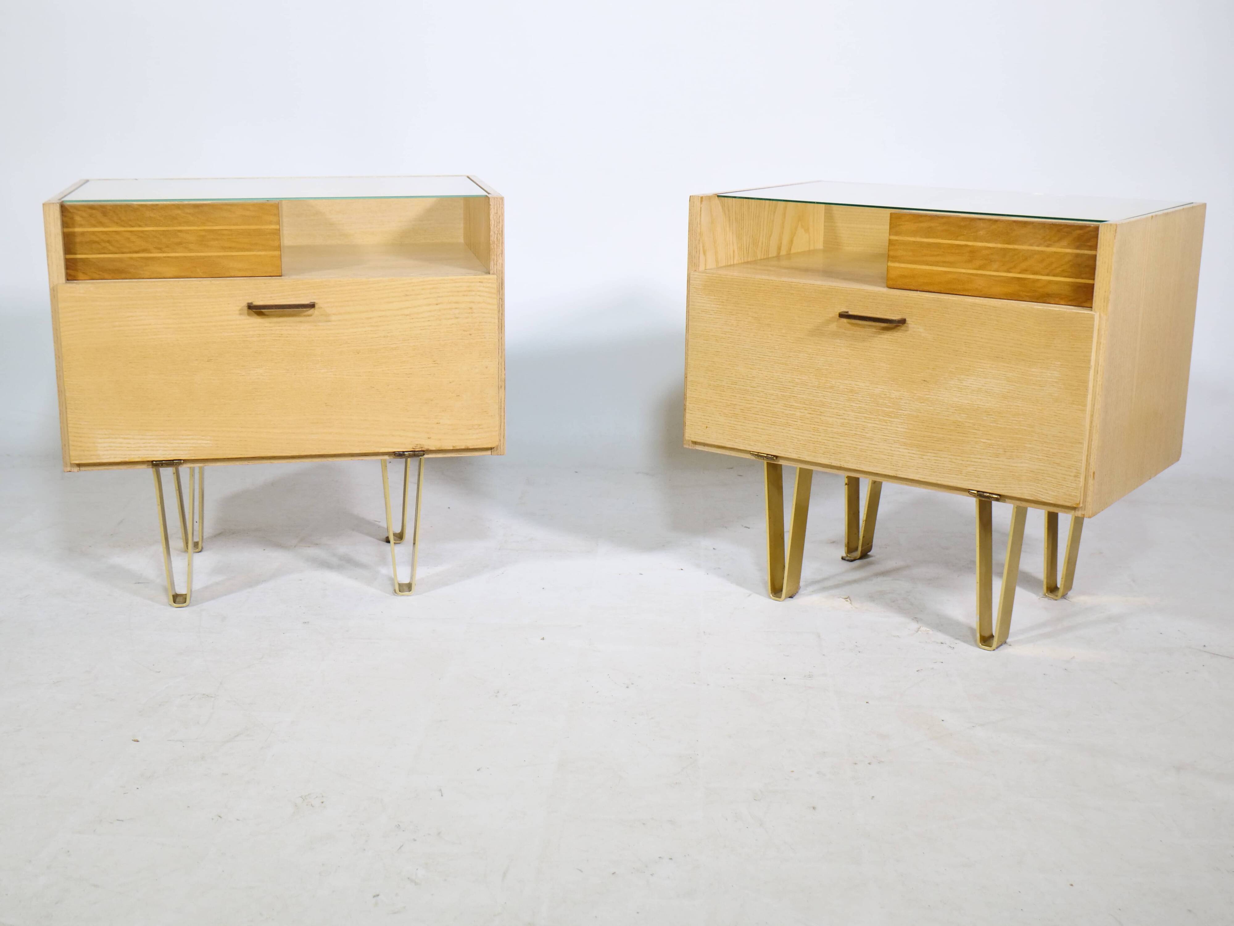 Bedside tables, 1950s-60s