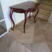 Console with curved legs - mahogany - Louis XV style - carved wood