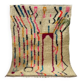 Handcrafted moroccan berber carpet 138 x 100 cm