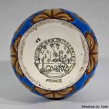 Vase decorated with flowers in enamels of longwy – early twentieth century