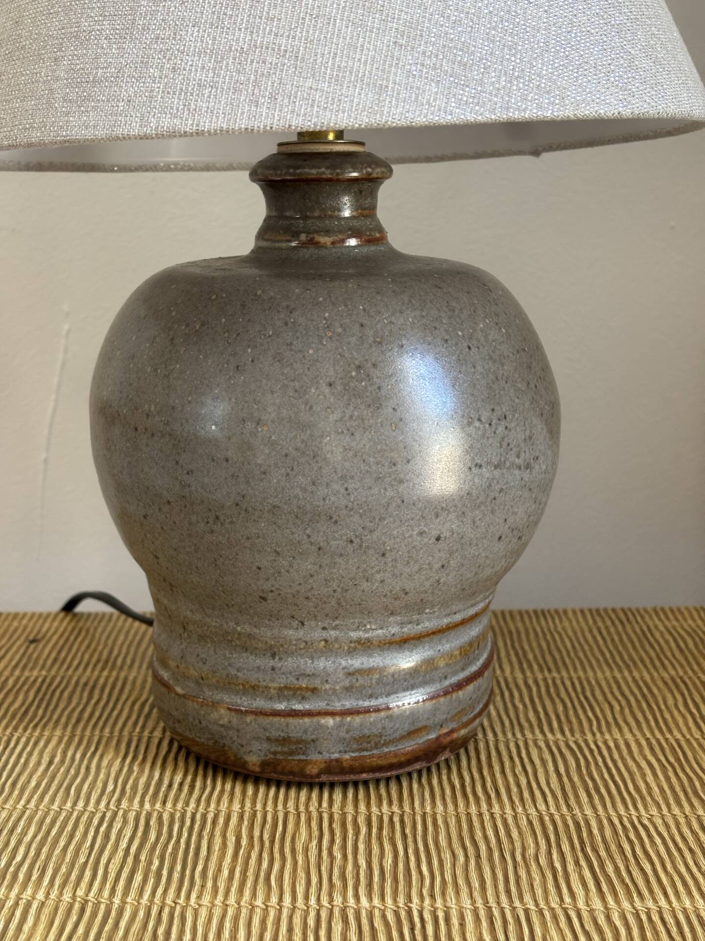 Lamp base in stoneware