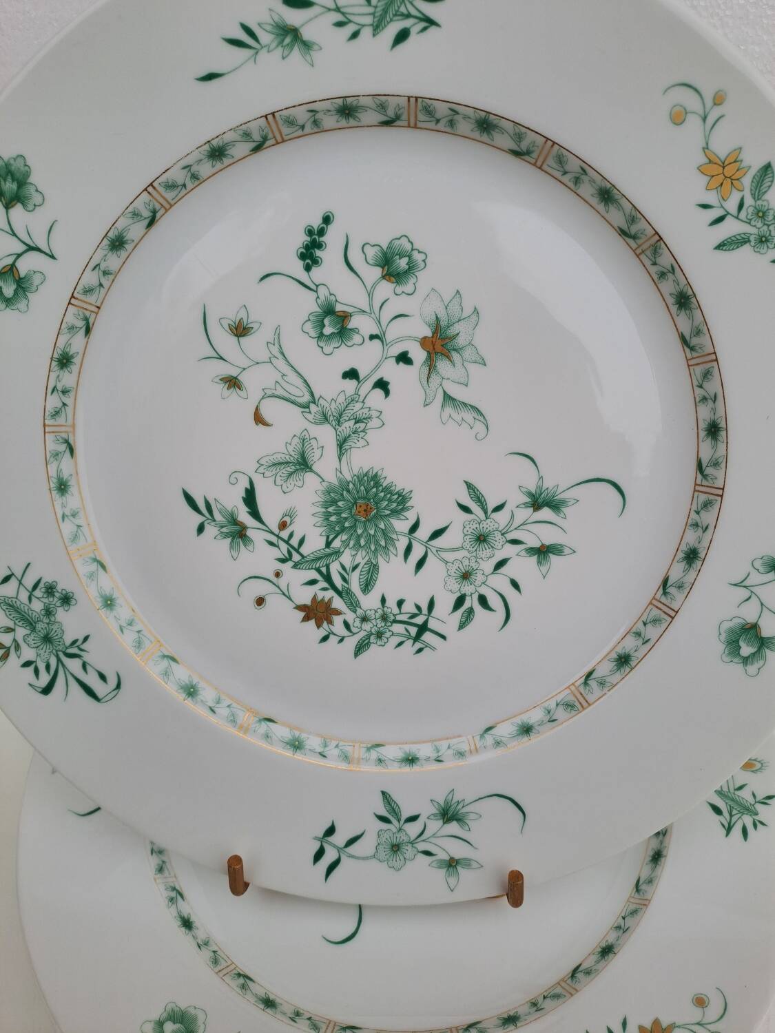 6 Bernardaud Limoges porcelain dinner plates Beijing model