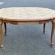 Extendable round Louis XV dining table, renovated in raw wood, 20th century, 200cm