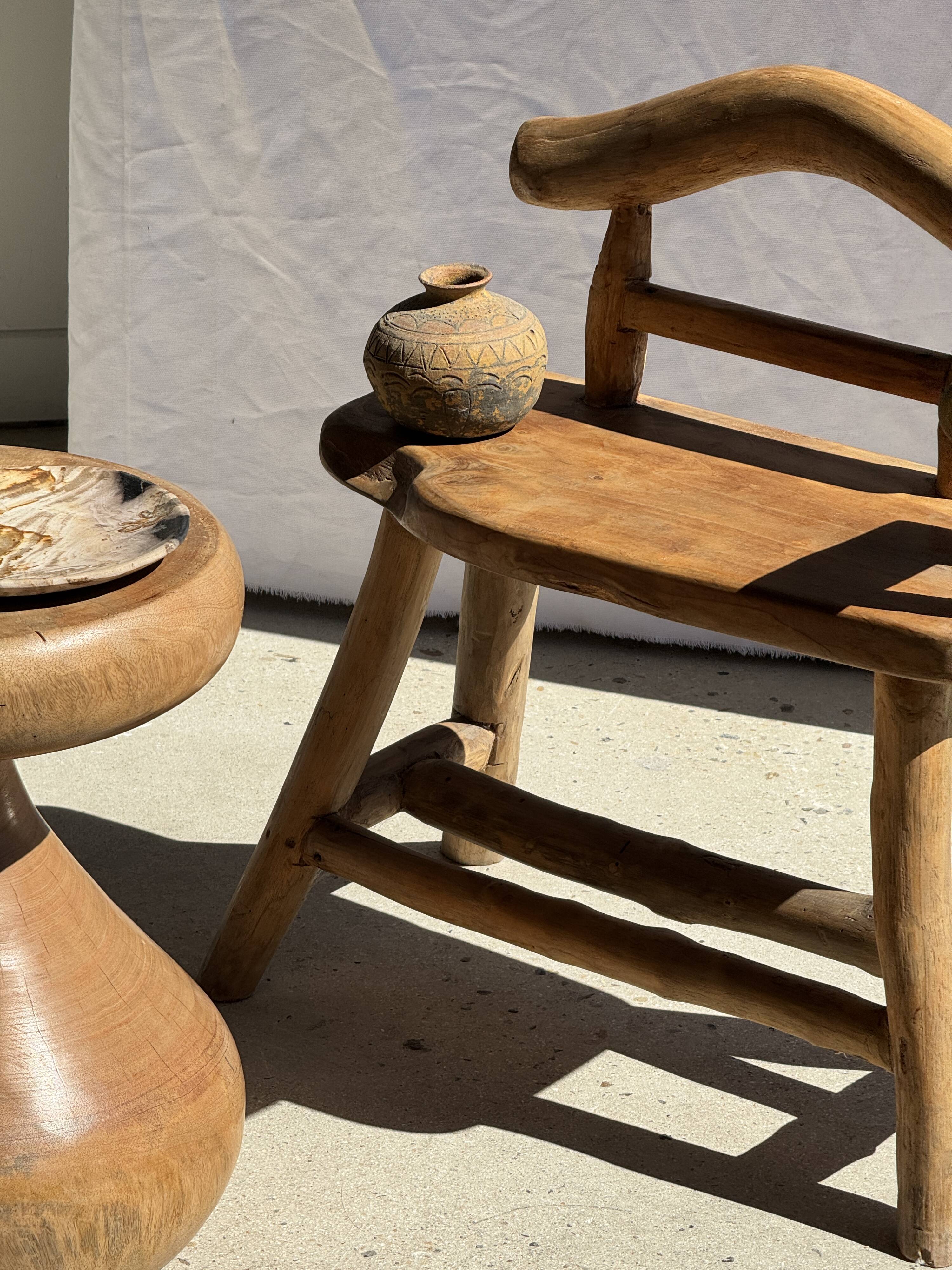 Pawn Natural - Stool, side table, end table in solid mango wood