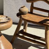 Pawn Natural - Stool, side table, end table in solid mango wood