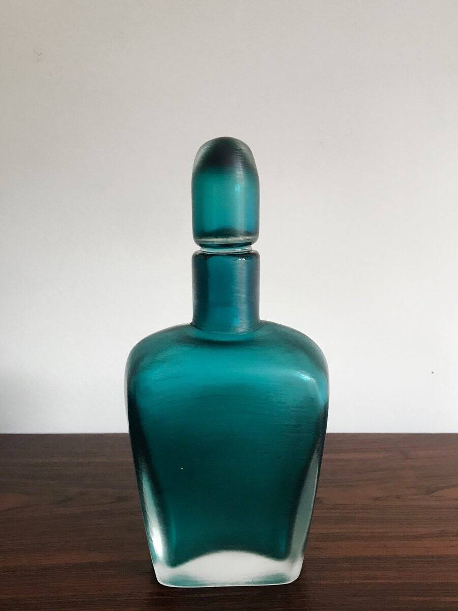 Murano Glass Incisi Series Bottle by Paolo Venini for Venini, 1981