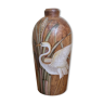 Decorative jar in painted solid wood, 57 cm