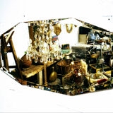 Bevelled octagonal mirror 30s