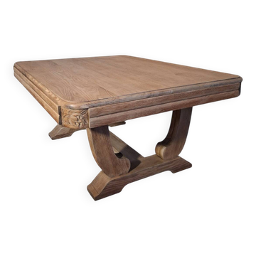 Table basse Art Déco chêne massif
