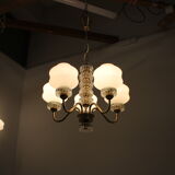 Set of chandelier and wall lamp, 1970´s.