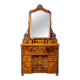 Antique Two-Part Dresser with Mirror, 1890s
