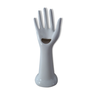 Hand flaguier faience white brand CAA vintage