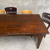 Old 3m fir farm table late 19th early 20th