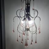 Antique Italian Chandelier Murano Glass Italy 1940s