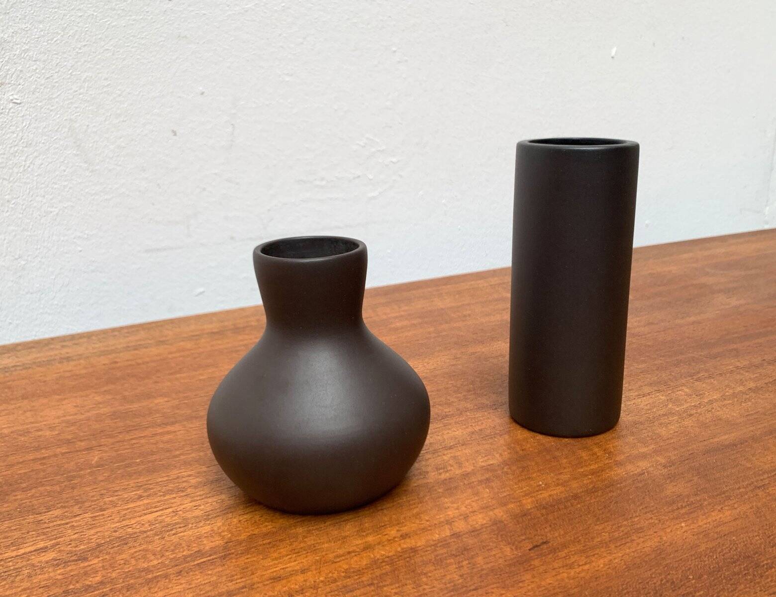 Minimalist German ceramic vases from the mid-century, Wormser Terra-Sigillata, 1960s, set of 3.
