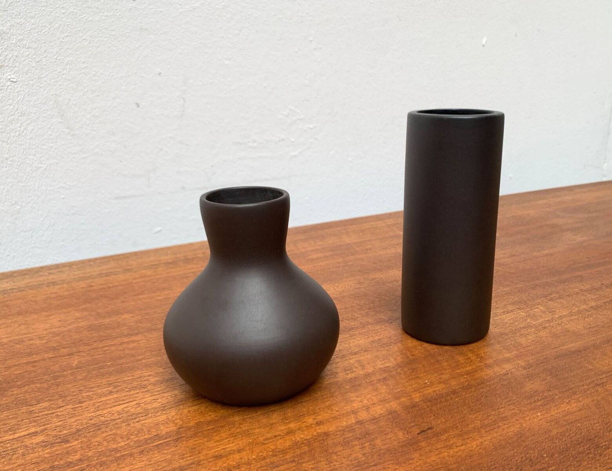 Minimalist German ceramic vases from the mid-century, Wormser Terra-Sigillata, 1960s, set of 3.