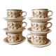 6 tasses à thé ou chocolat anglaises
