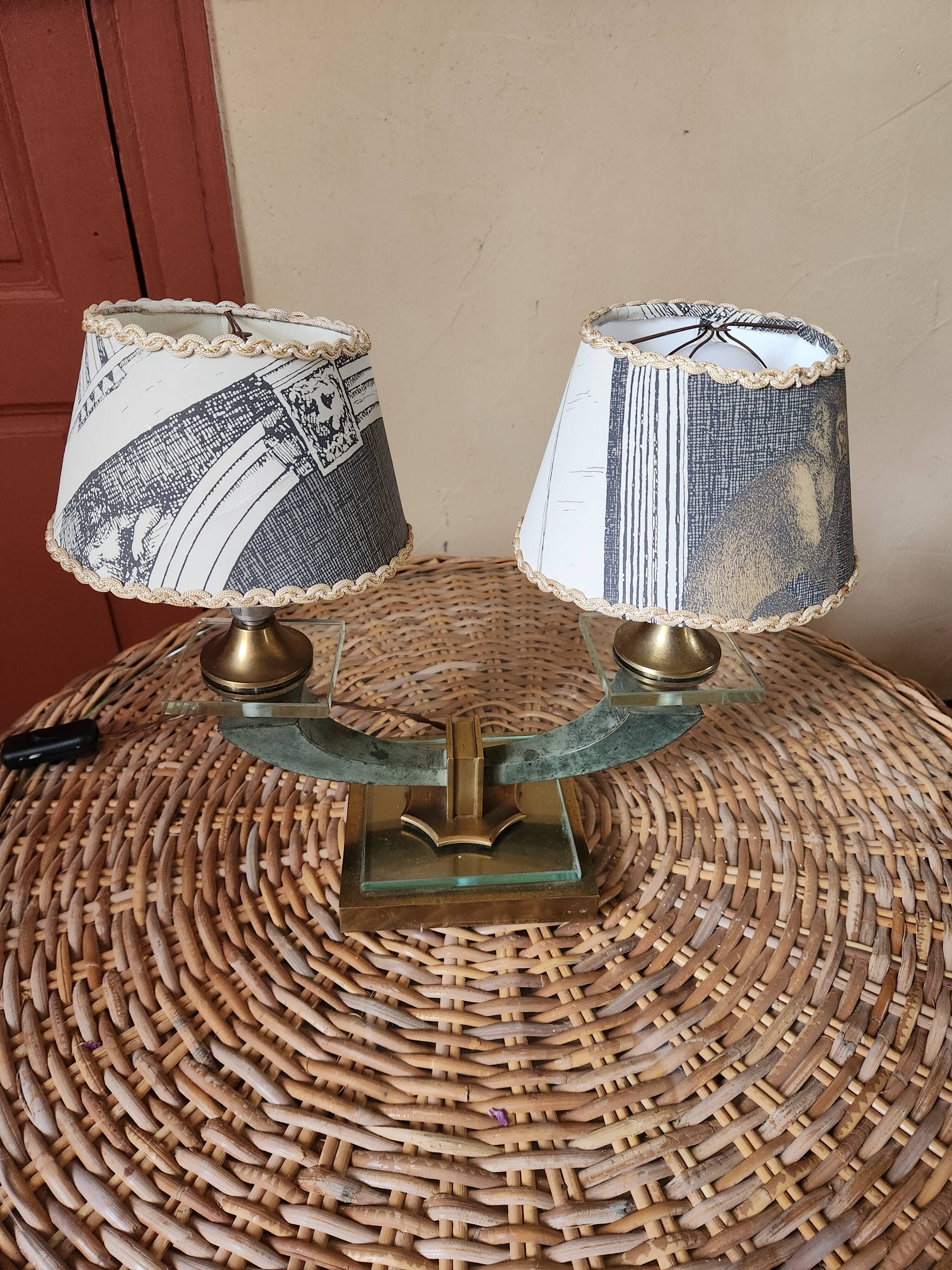 Art Deco desk lamp in the style of Adnet