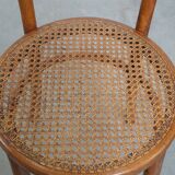 Vintage Bistro Chair with Woven Seat