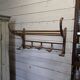 Old curved wooden coat rack