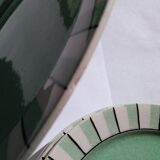 9 green dessert plates