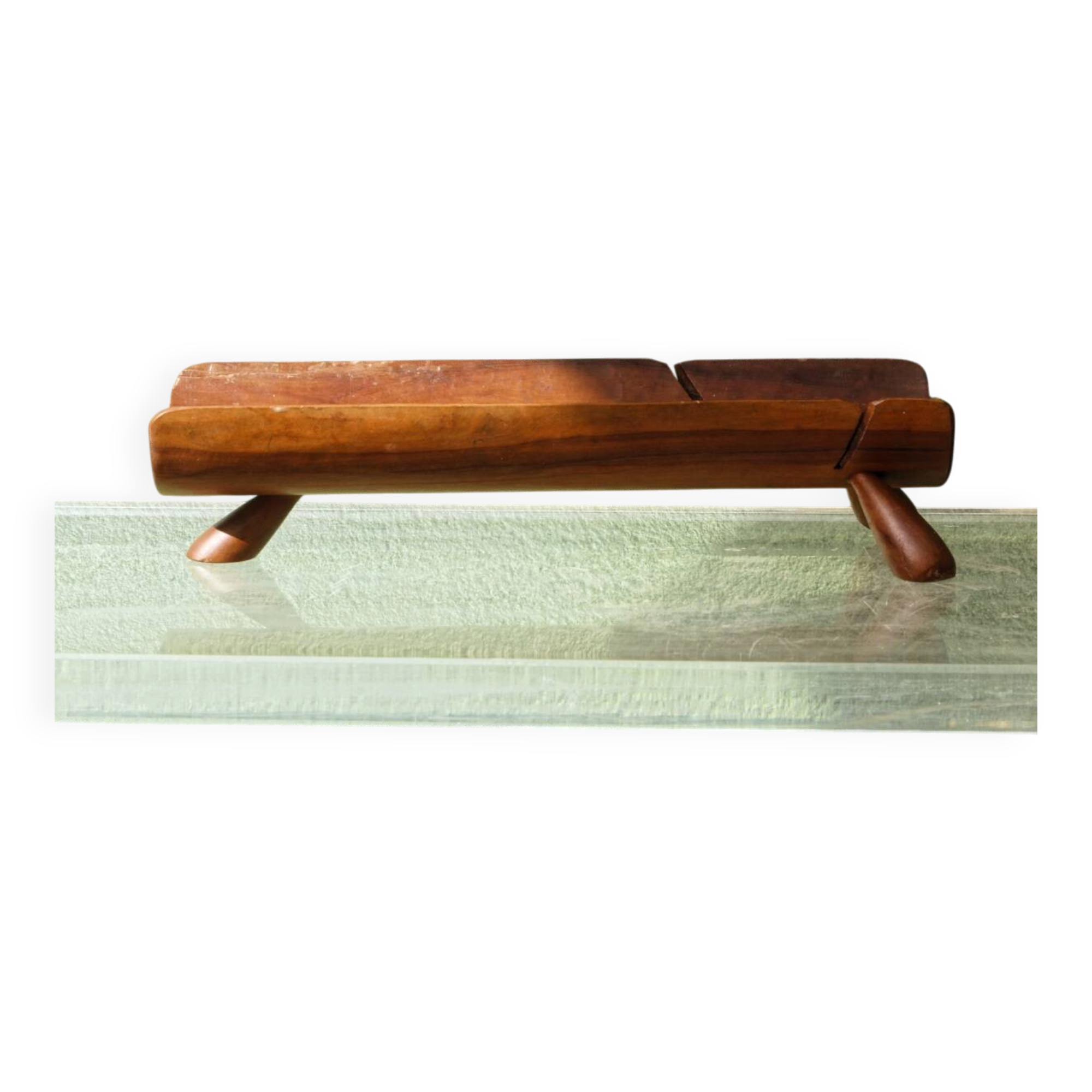 Bread dish, Scandinavian design, 1950s-60s, curved teak.